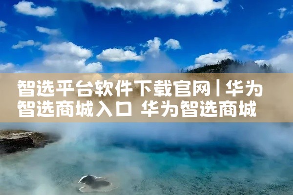 智选平台软件下载官网